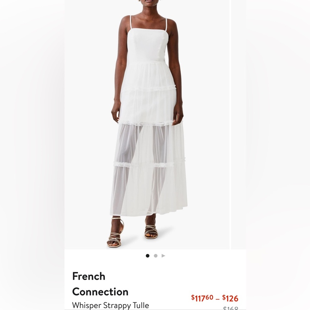 French Connection Whisper Strappy Toole Dress size 6